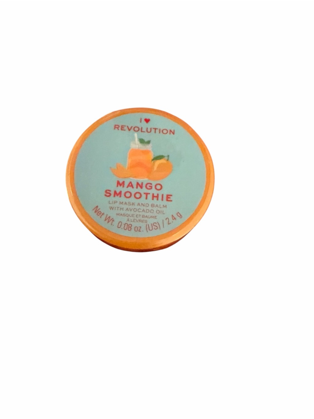 Revolution Mango Smoothie Lip Balm - Orange and Teal Tin